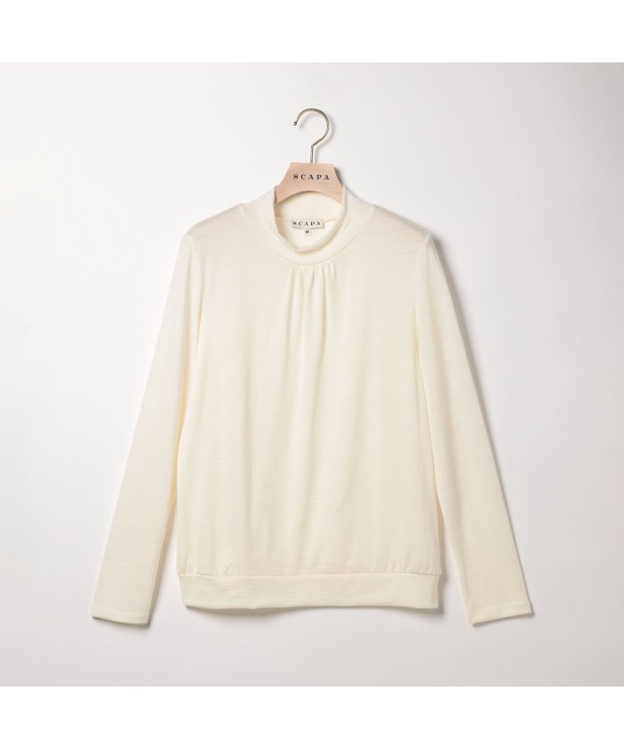 【スキャパ/SCAPA】のバンデーラテンジク長袖カットソー インテリア・キッズ・メンズ・レディースファッション・服の通販 founy(ファニー) https://founy.com/ ファッション Fashion レディースファッション Fashion for Women トップス・カットソー Cut & Sew Tops カットソー・ベーシックTシャツ Cut-and-Sewn Tops / Stretch Tees & Basics なめらか Smooth, Silky Texture エレガント 上品 Elegant カットソー Cut and Sewn Top シャーリング Shirring, Ruched シンプル Simple, Minimal ジャケット Jacket, Outerwear ボトム Bottoms, Lower Wear 長袖 Long Sleeve, Full Sleeve |ID: prp329100004744446 ipo3291000000034382623