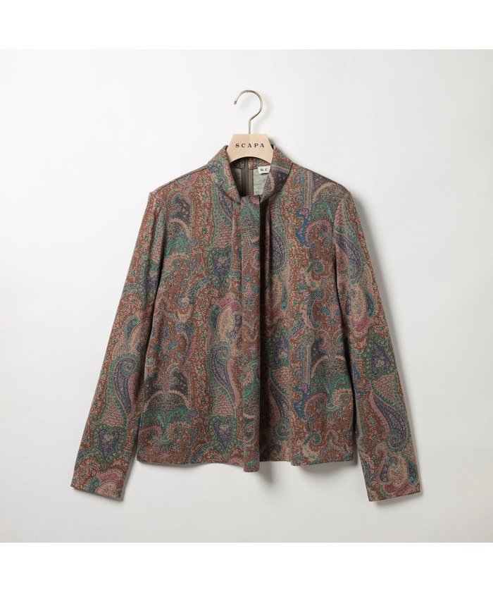 【スキャパ/SCAPA】のウ ゙ィンテージジャージカットソー インテリア・キッズ・メンズ・レディースファッション・服の通販 founy(ファニー) https://founy.com/ ファッション Fashion レディースファッション Fashion for Women トップス・カットソー Cut & Sew Tops カットソー・ベーシックTシャツ Cut-and-Sewn Tops / Stretch Tees & Basics おすすめ Recommended / Our Picks エレガント 上品 Elegant オリエンタル Oriental Pattern カットソー Cut and Sewn Top ジャケット Jacket, Outerwear バランス Balance, Style Balance ペイズリー Paisley, Ethnic Pattern |ID: prp329100004744448 ipo3291000000034382638