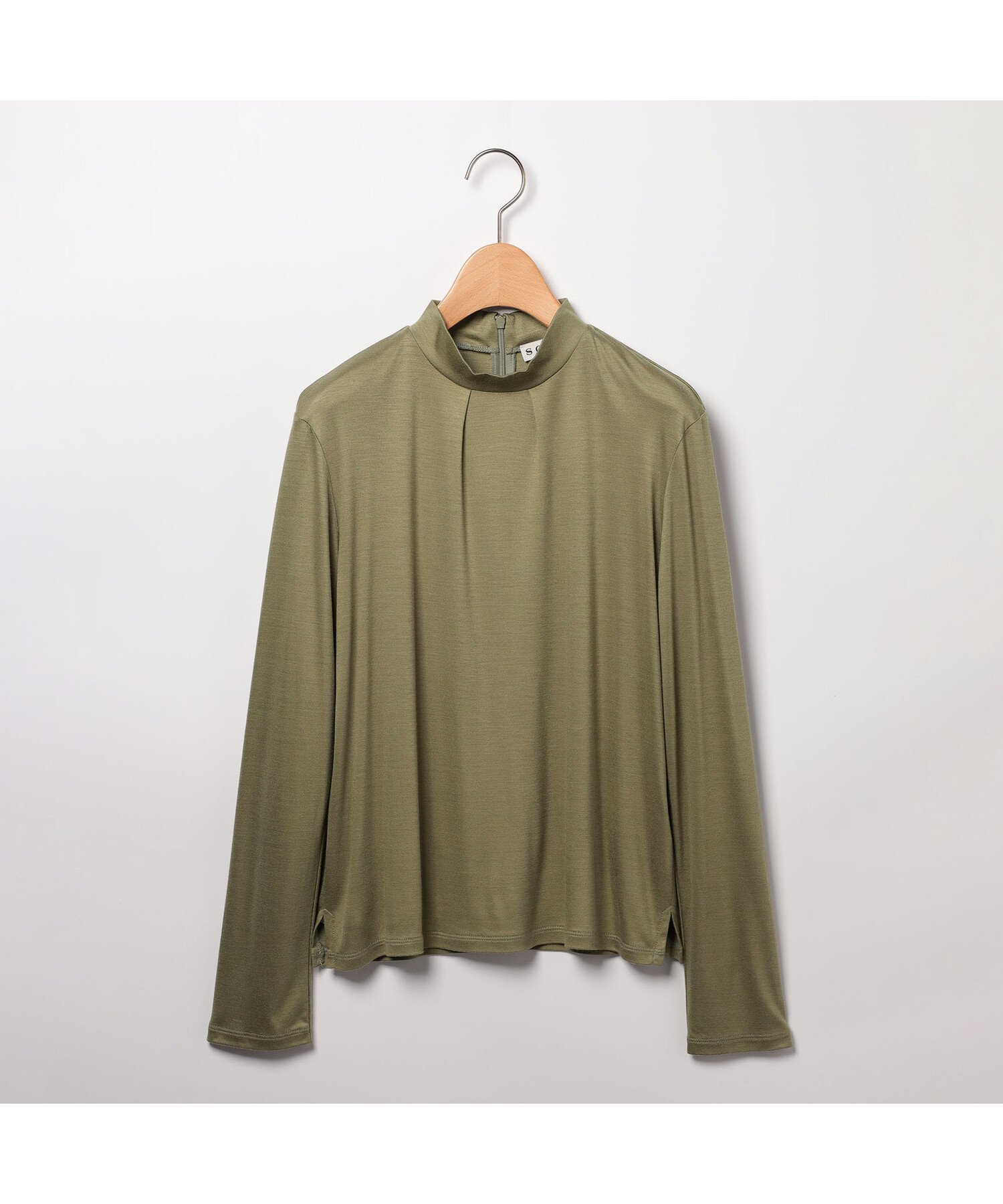 【スキャパ/SCAPA】のシルキースムースカットソー インテリア・キッズ・メンズ・レディースファッション・服の通販 founy(ファニー)  ファッション Fashion レディースファッション Fashion for Women トップス・カットソー Cut & Sew Tops カットソー・ベーシックTシャツ Cut-and-Sewn Tops / Stretch Tees & Basics エレガント 上品 Elegant カットソー Cut and Sewn Top コンパクト Compact, Small Size シルク Silk, 100% Silk シンプル Simple, Minimal スタンド Stand Collar, Upright Stand ボトム Bottoms, Lower Wear 長袖 Long Sleeve, Full Sleeve ライトグリーン|ID: prp329100004744454 ipo3291000000034292212