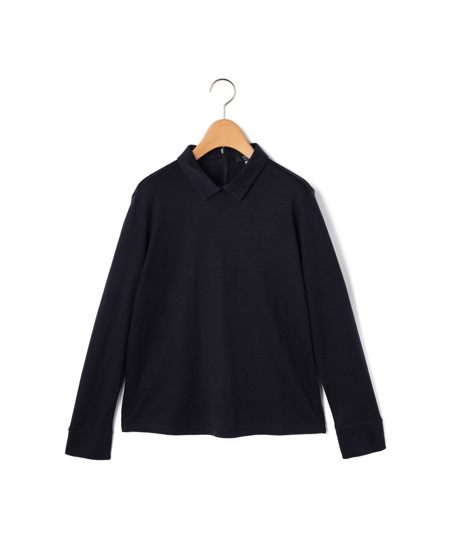 【キース/KEITH】の【Lサイズ】ジーケリー天竺カットソー インテリア・キッズ・メンズ・レディースファッション・服の通販 founy(ファニー) 　ファッション　Fashion　レディースファッション　Fashion for Women　トップス・カットソー　Cut & Sew Tops　カットソー・ベーシックTシャツ　Cut-and-Sewn Tops / Stretch Tees & Basics　エレガント 上品　Elegant　カットソー　Cut and Sewn Top　シンプル　Simple, Minimal　フロント　Front, Front Design　ボトム　Bottoms, Lower Wear　長袖　Long Sleeve, Full Sleeve　ネイビー|ID: prp329100004744469 ipo3291000000034292318