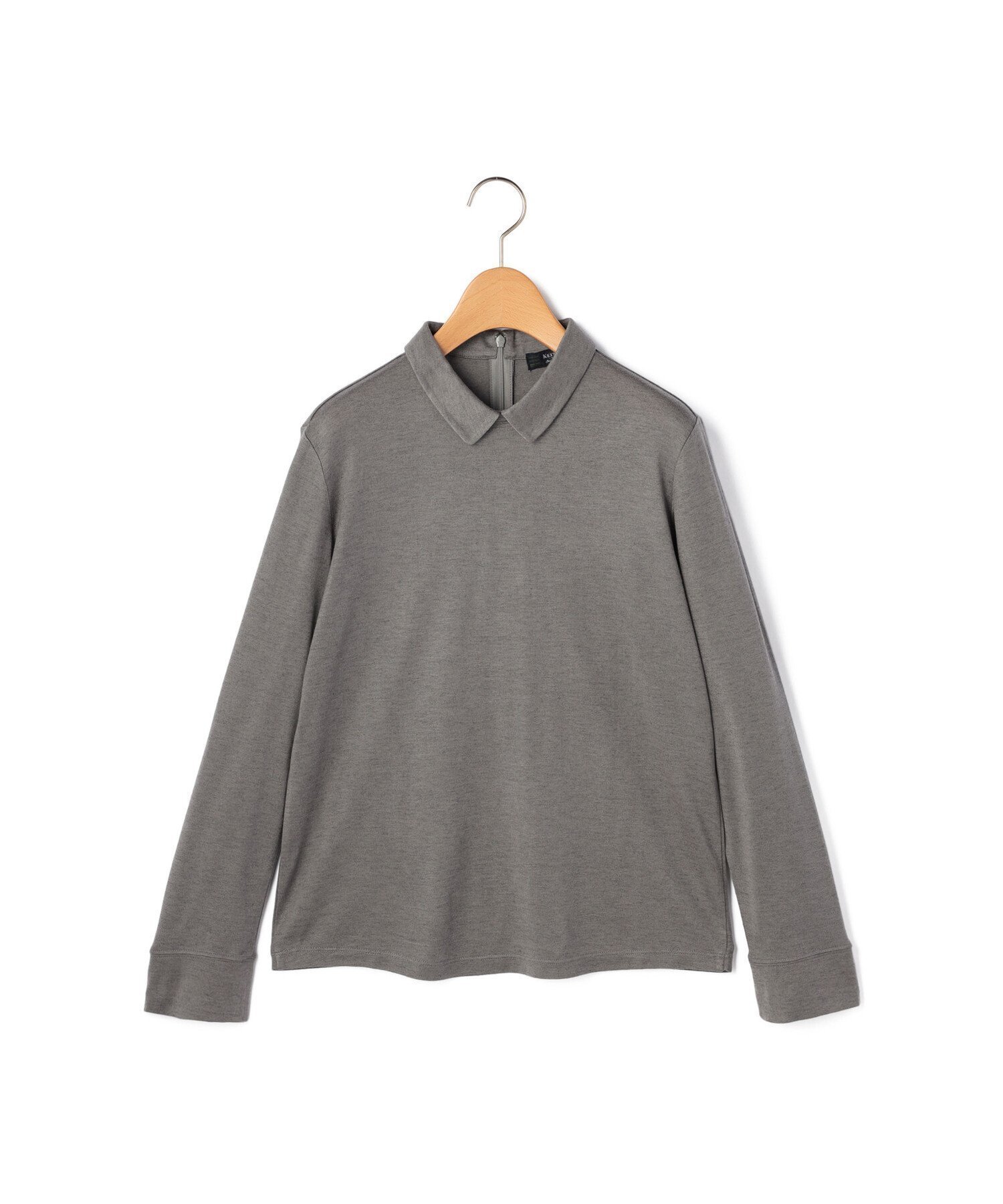 【キース/KEITH】の【Lサイズ】ジーケリー天竺カットソー インテリア・キッズ・メンズ・レディースファッション・服の通販 founy(ファニー) 　ファッション　Fashion　レディースファッション　Fashion for Women　トップス・カットソー　Cut & Sew Tops　カットソー・ベーシックTシャツ　Cut-and-Sewn Tops / Stretch Tees & Basics　エレガント 上品　Elegant　カットソー　Cut and Sewn Top　シンプル　Simple, Minimal　フロント　Front, Front Design　ボトム　Bottoms, Lower Wear　長袖　Long Sleeve, Full Sleeve　グレー|ID: prp329100004744469 ipo3291000000034292323