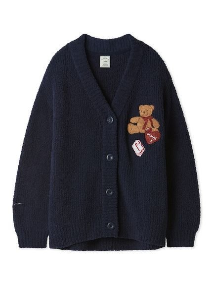 【ジェラート ピケ/gelato pique】のベビモコベアさがらカーディガン インテリア・キッズ・メンズ・レディースファッション・服の通販 founy(ファニー) 　ファッション　Fashion　レディースファッション　Fashion for Women　トップス・カットソー　Cut & Sew Tops　カーディガン・羽織り　Layered Style Cardigans　畦　Ribbed Knit　カーディガン　Cardigan, Knitwear　クッション　Cushion, Throw Pillow　ショート　Short, Short Length　スマート　Smart, Elegant　雑誌　Magazine, Fashion Magazine　ロング　Long, Long-Length　おすすめ　Recommended / Our Picks　NVY[089]|ID: prp329100004744489 ipo3291000000034512477