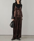 【ラジュール/Lajour】のベロアキャミソール ワイドパンツ セットアップ ブラウン|ID: prp329100004744510 ipo3291000000034717251