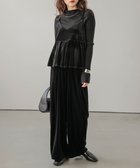 【ラジュール/Lajour】のベロアキャミソール ワイドパンツ セットアップ ブラック|ID: prp329100004744510 ipo3291000000034717257