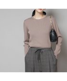 【ナノ ユニバース/nano universe】のCICA UVカット加工クルーネックリブニット モカ3|ID:prp329100004744523
