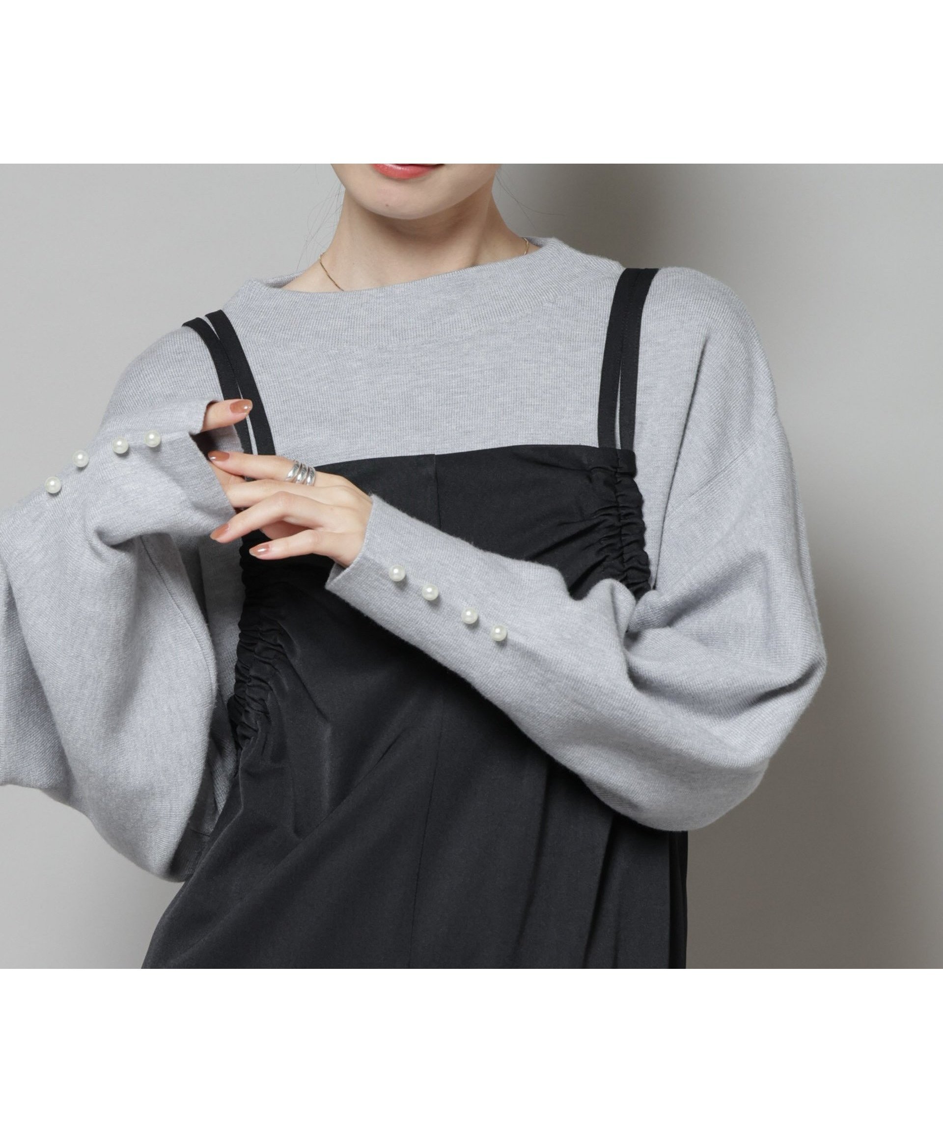 【ナノ ユニバース/nano universe】のミラノリブパールニットプルオーバー インテリア・キッズ・メンズ・レディースファッション・服の通販 founy(ファニー) 　ファッション　Fashion　レディースファッション　Fashion for Women　トップス・カットソー　Cut & Sew Tops　ニット　Knit Tops & Sweaters　カジュアルプルオーバー・ニットトップス　Pullovers & Knit Tops / Casual Pullovers　スリーブ　Sleeve, Long Sleeve / Short Sleeve　ハイネック　High Neck, Mock Neck　パール　Pearl, Pearl Accent　フォーマル　Formal, Dressy　ミラノリブ　Milano Rib, Milano Stitch　アウトレット　Outlet / Clearance　おすすめ　Recommended / Our Picks　エレガント 上品　Elegant　2025年　2025　2025-2026秋冬・A/W　Autumn/Winter 2025–26 AW25–26　グレー|ID: prp329100004744552 ipo3291000000034293677