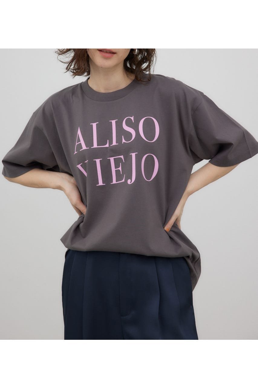 【クリエ コンフォルト/crie conforto】のALISO VIEJO Tシャツ インテリア・キッズ・メンズ・レディースファッション・服の通販 founy(ファニー) 　ファッション　Fashion　レディースファッション　Fashion for Women　トップス・カットソー　Cut & Sew Tops　シャツ・ブラウス・オフィスカジュアル　Elegant Blouses & Button-Ups　ロングTシャツ・Tシャツ　Longline T-Shirts & Tees　おすすめ　Recommended / Our Picks　カットソー　Cut and Sewn Top　カリフォルニア　California, Cali Style　バランス　Balance, Style Balance　ビッグ　Big, Oversized　ビンテージ　Vintage, Retro Style　フロント　Front, Front Design　ボトム　Bottoms, Lower Wear　C.GRY|ID: prp329100004744824 ipo3291000000034296978