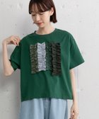 【プードゥドゥ/POU DOU DOU】のランダムフリルTee 人気、トレンドファッション・服の通販 founy(ファニー) ファッション Fashion レディースファッション Fashion for Women コンパクト Compact, Small Size ストライプ Stripe, Striped Pattern スマート Smart, Elegant フリル Frill, Ruffle フロント Front, Front Design ランダム Random, Irregular thumbnail ダークグリーン|ID: prp329100004744839 ipo3291000000034297193