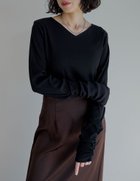 【リエディ/Re:EDIT】の選べるネック袖ギャザー長袖トップス ブラック|ID: prp329100004744874 ipo3291000000034686615