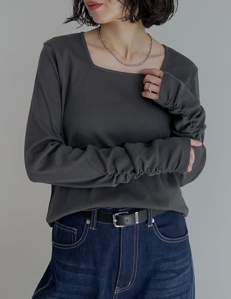 【リエディ/Re:EDIT】の選べるネック袖ギャザー長袖トップス インテリア・キッズ・メンズ・レディースファッション・服の通販 founy(ファニー) ファッション Fashion レディースファッション Fashion for Women トップス・カットソー Cut & Sew Tops アクセサリー Fashion Accessories インナー Innerwear ギャザー Gathered, Ruffled ジャケット Jacket, Outerwear スクエア Square, Square Shape デニム Denim, Jeans Material 長袖 Long Sleeve, Full Sleeve バランス Balance, Style Balance フィット Fit, Slim Fit リラックス Relax, Relaxed Fit おすすめ Recommended / Our Picks エレガント 上品 Elegant チャコールグレー|ID: prp329100004744874 ipo3291000000034686617