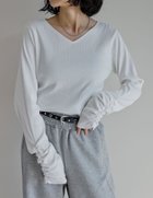 【リエディ/Re:EDIT】の選べるネック袖ギャザー長袖トップス ホワイト|ID: prp329100004744874 ipo3291000000034934844