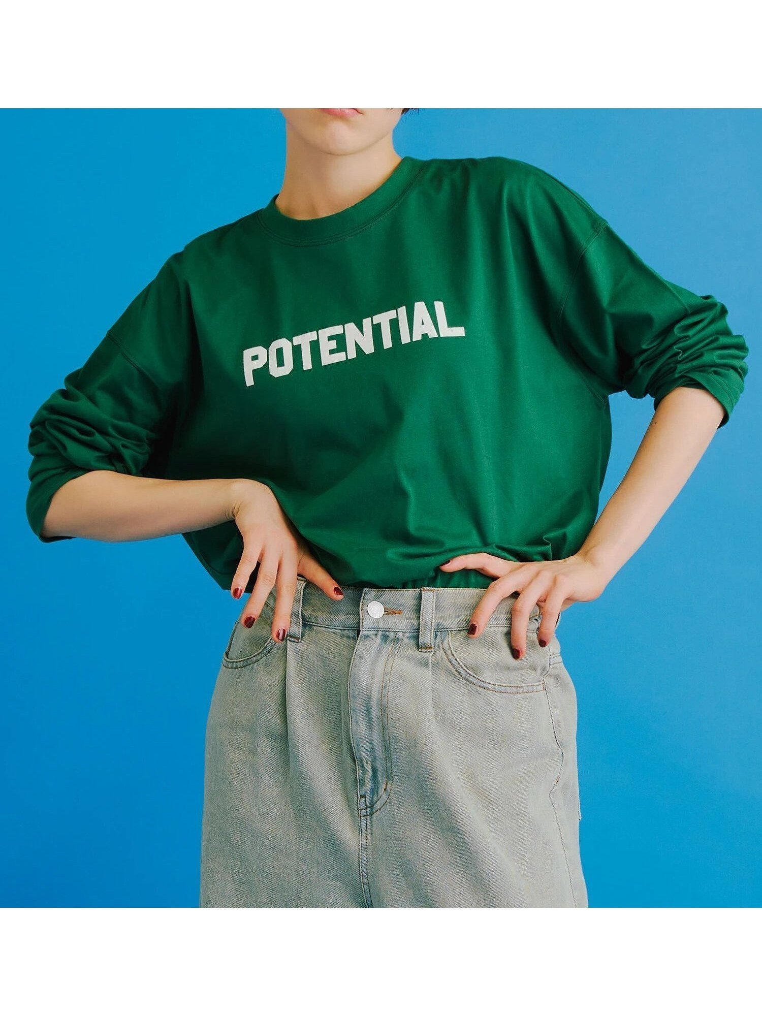 【サマンサモスモス/Samansa Mos2】の柄アソートフロッキープリントロングTシャツ インテリア・キッズ・メンズ・レディースファッション・服の通販 founy(ファニー) ファッション Fashion レディースファッション Fashion for Women トップス・カットソー Cut & Sew Tops シャツ・ブラウス・オフィスカジュアル Elegant Blouses & Button-Ups ロングTシャツ・Tシャツ Longline T-Shirts & Tees シンプル Simple, Minimal ジャケット Jacket, Outerwear デニム Denim, Jeans Material プリント Print, Printed Pattern ロング Long, Long-Length グリーン|ID: prp329100004744903 ipo3291000000034412418