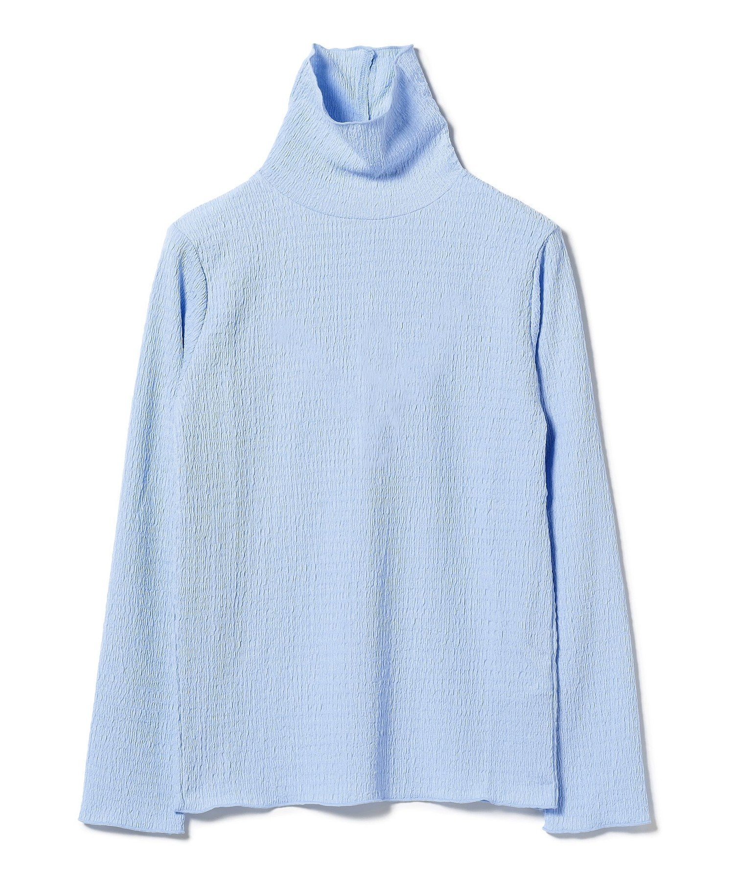 【ビームス ウイメン/BEAMS】のジャカード タートルネック カットソー インテリア・キッズ・メンズ・レディースファッション・服の通販 founy(ファニー)  ファッション Fashion レディースファッション Fashion for Women トップス・カットソー Cut & Sew Tops カットソー・ベーシックTシャツ Cut-and-Sewn Tops / Stretch Tees & Basics タートルネック・ハイネックトップス Turtlenecks & High-Neck Tops カットソー Cut and Sewn Top シンプル Simple, Minimal ジャカード/ジャガード Jacquard, Woven Pattern センター Center, Center Line タートルネック Turtleneck, High Neck デニム Denim, Jeans Material フィット Fit, Slim Fit フレア Flare, Flared 再入荷 Restock / Back in Stock おすすめ Recommended / Our Picks エレガント 上品 Elegant SAX|ID: prp329100004744936 ipo3291000000034298791