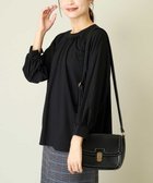 【アー ヴェー ヴェー/a.v.v】の【洗える】ギャザーネックドルマンカットソー ブラック|ID: prp329100004744943 ipo3291000000034563437