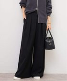 【ジャーナルスタンダード レリューム/JOURNAL STANDARD relume】の《追加》ウォッシャブルサージストレッチタックワイドパンツ ブラック|ID: prp329100004744966 ipo3291000000034498168