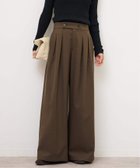 【ジャーナルスタンダード レリューム/JOURNAL STANDARD relume】の《追加》ウォッシャブルサージストレッチタックワイドパンツ ブラウン B|ID: prp329100004744966 ipo3291000000034498173