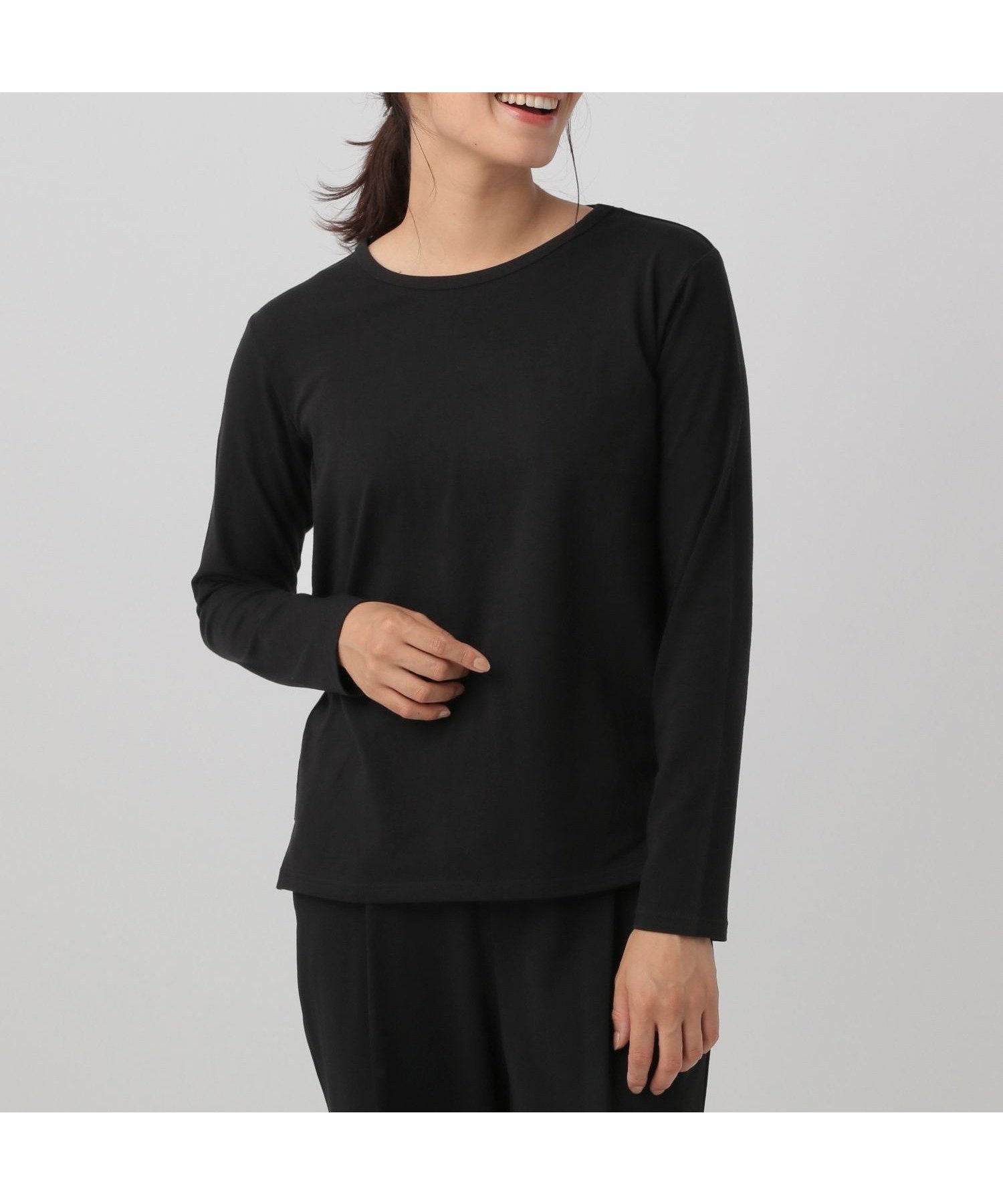 【エルーラ/Elura】のジンジャーモイストクループルオーバー/133671 インテリア・キッズ・メンズ・レディースファッション・服の通販 founy(ファニー)  ファッション Fashion レディースファッション Fashion for Women トップス・カットソー Cut & Sew Tops カジュアルプルオーバー・ニットトップス Pullovers & Knit Tops / Casual Pullovers インナー Innerwear シアー Sheer, See-Through 冬 Winter / This Winter ブラック09|ID: prp329100004744983 ipo3291000000034299437