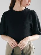 【テチチ/Te chichi】のジャガードボリュームスリーブプルオーバー ブラック|ID: prp329100004744988 ipo3291000000034299506