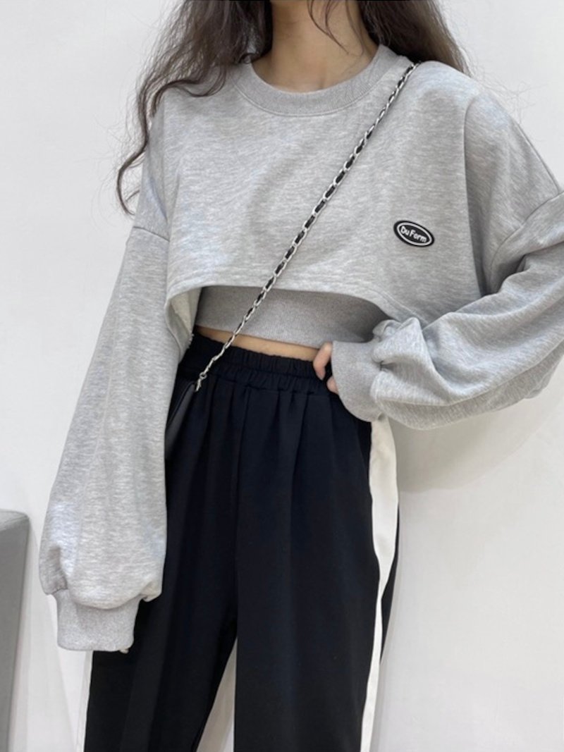 【ディアベル/DIAVEL】の【2点セット】イレギュラーヘムショートトップス キャミソールセット インテリア・キッズ・メンズ・レディースファッション・服の通販 founy(ファニー) 　ファッション　Fashion　レディースファッション　Fashion for Women　トップス・カットソー　Cut & Sew Tops　キャミソール&ノースリーブ　Camisoles & Sleeveless Tops　イレギュラーヘム　Irregular Hem　キャミソール　Camisole, Spaghetti Strap Top　ショート　Short, Short Length　再入荷　Restock / Back in Stock　おすすめ　Recommended / Our Picks　グレー|ID: prp329100004744998 ipo3291000000034435070