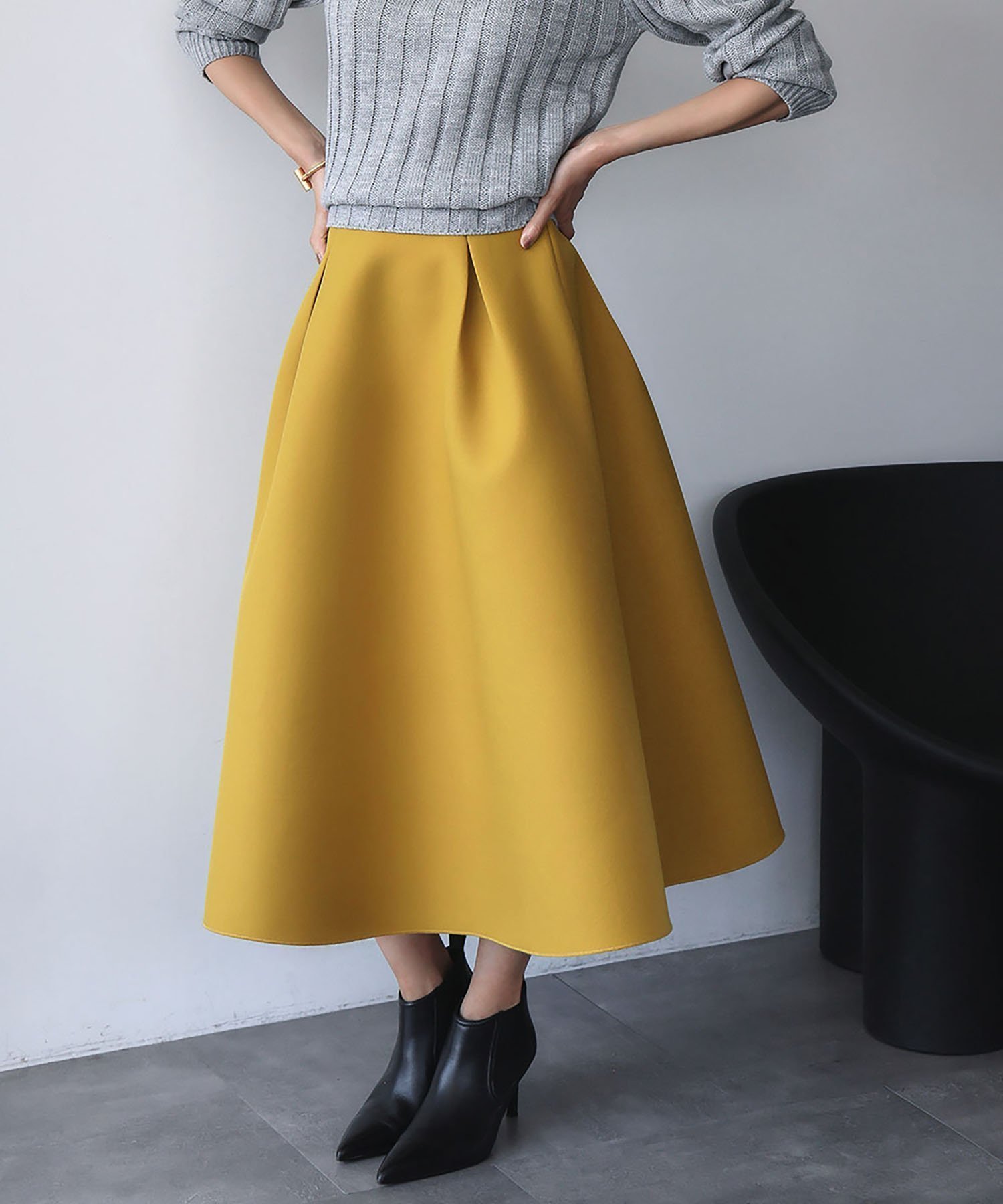 【ガール/GIRL】のボンディング タック フレアスカート インテリア・キッズ・メンズ・レディースファッション・服の通販 founy(ファニー) 　ファッション　Fashion　レディースファッション　Fashion for Women　スカート　Skirts　Aライン・フレアスカート　A-Line & Flared Skirts　コンパクト　Compact, Small Size　フレア　Flare, Flared　ボックス　Boxy, Box Shape　ボンディング　Bonding, Bonded Fabric　再入荷　Restock / Back in Stock　おすすめ　Recommended / Our Picks　エレガント 上品　Elegant　MU|ID: prp329100004745005 ipo3291000000034577786