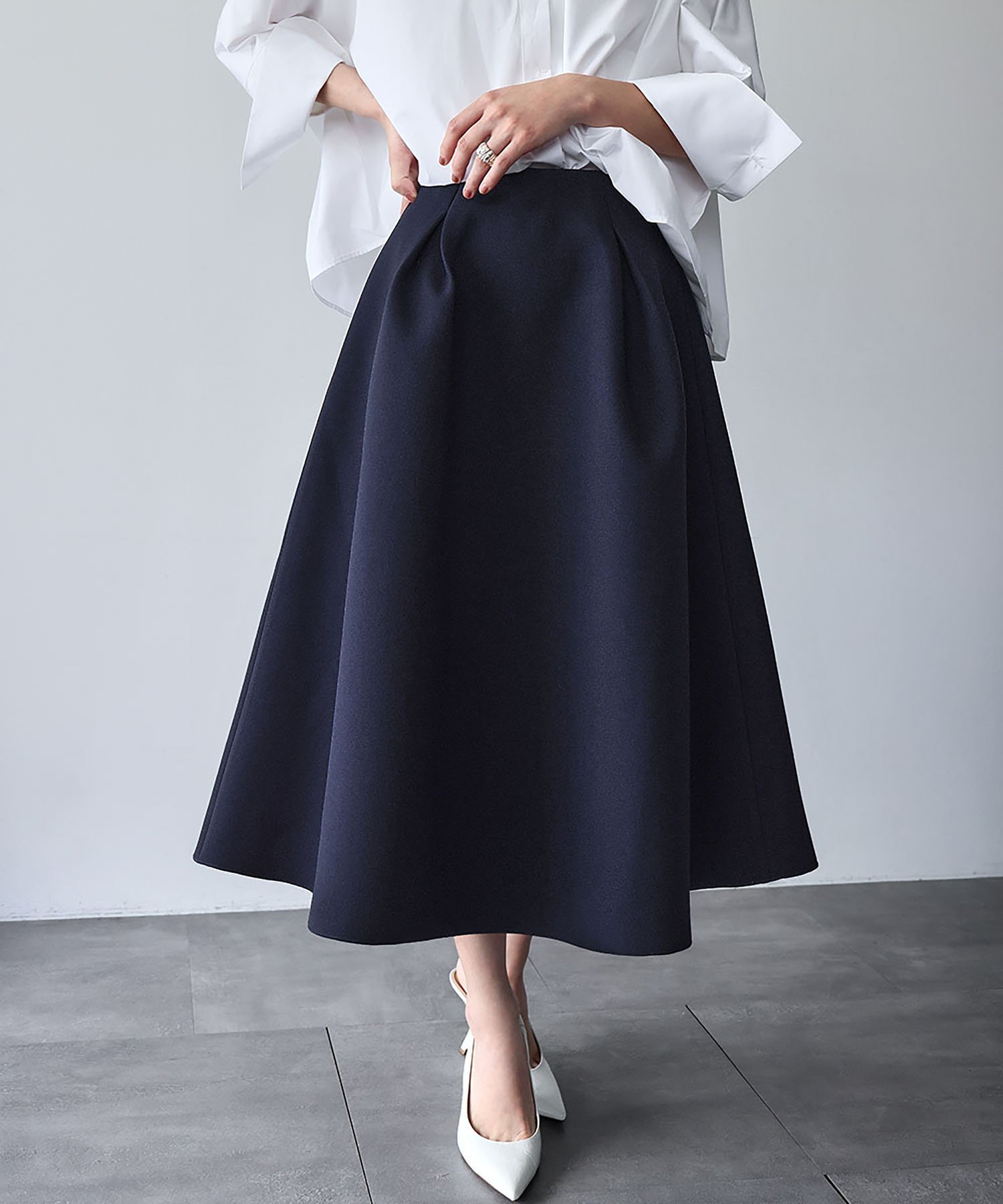 【ガール/GIRL】のボンディング タック フレアスカート インテリア・キッズ・メンズ・レディースファッション・服の通販 founy(ファニー) 　ファッション　Fashion　レディースファッション　Fashion for Women　スカート　Skirts　Aライン・フレアスカート　A-Line & Flared Skirts　コンパクト　Compact, Small Size　フレア　Flare, Flared　ボックス　Boxy, Box Shape　ボンディング　Bonding, Bonded Fabric　再入荷　Restock / Back in Stock　おすすめ　Recommended / Our Picks　エレガント 上品　Elegant　NA|ID: prp329100004745005 ipo3291000000034577787