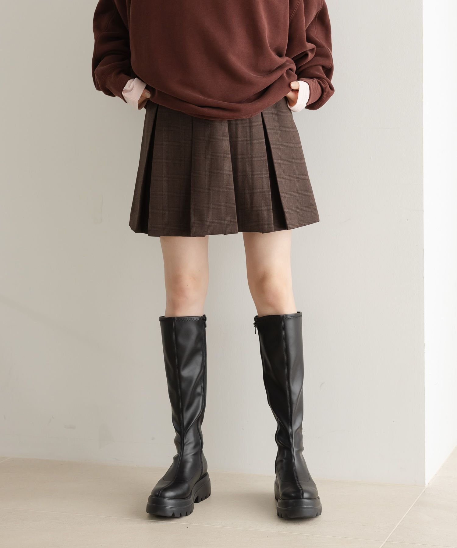 【ローリーズファーム/LOWRYS FARM】のラナテックプリーツミニスカート インテリア・キッズ・メンズ・レディースファッション・服の通販 founy(ファニー) ファッション Fashion レディースファッション Fashion for Women スカート Skirts ミニスカート Mini Skirts おすすめ Recommended / Our Picks セットアップ Set-Up, Coordinated Outfit チェック Check, Plaid, Tartan トレンド Trend, Trending Now ブルゾン Blouson, Bomber Jacket プリーツ Pleats, Pleated ボックス Boxy, Box Shape エレガント 上品 Elegant 無地 Plain, Solid Color ブラウンチェック|ID: prp329100004745017 ipo3291000000034549058