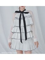 【スナイデル/SNIDEL】のティアードラッフルミニドレス 人気、トレンドファッション・服の通販 founy(ファニー) ファッション Fashion レディースファッション Fashion for Women ワンピース Dresses フォーマル・パーティードレス・結婚式用ドレス Elegant & Casual Dresses エレガント 上品 Elegant オケージョン Occasion Wear カフス Cuff Design シアー Sheer, See-Through ショート Short, Short Length スペシャル Special, Limited Edition スマート Smart, Elegant スリット Slit, Slit Detail ドッキング Docking, Mixed Material ドット Polka Dot, Dot Pattern ベルベット Velvet, Velvety ベロア Velour, Soft Velvet ラッフル Ruffle, Frill リボン Ribbon, Bow おすすめ Recommended / Our Picks |ID:prp329100004745080