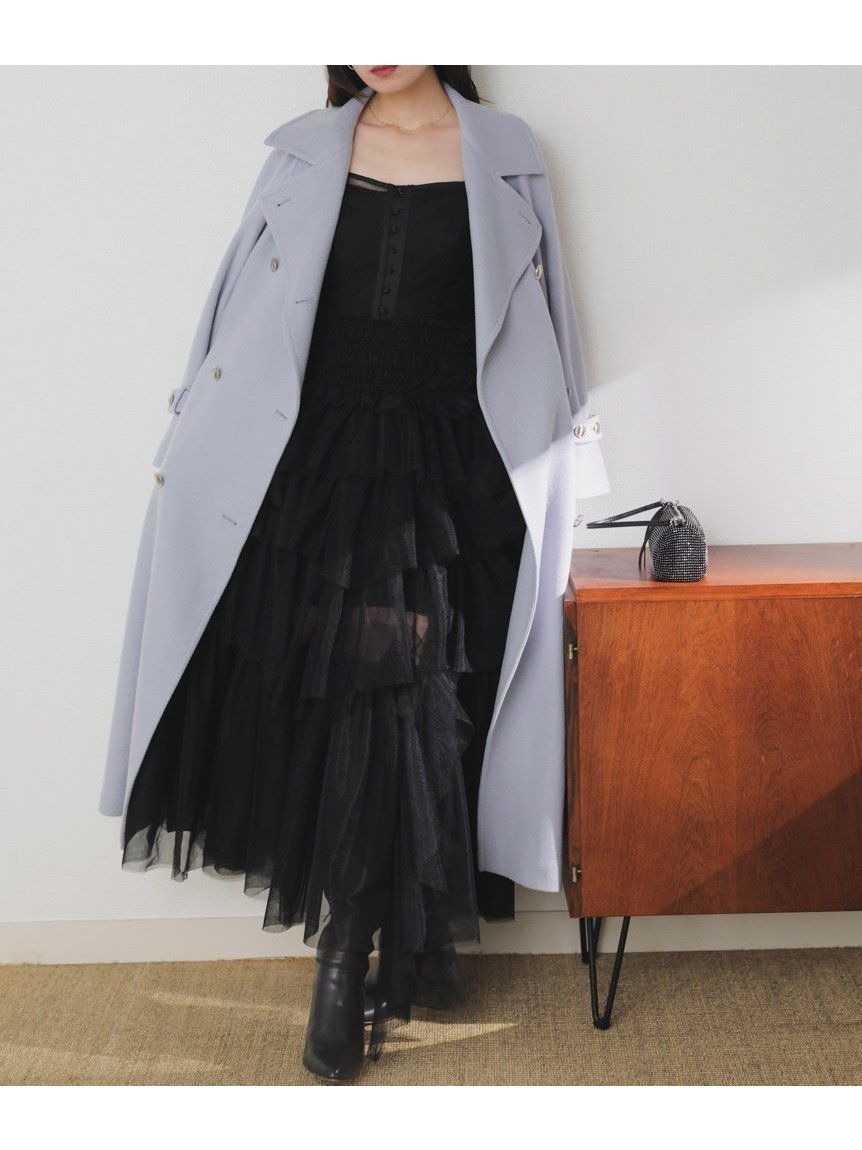 【スナイデル/SNIDEL】のチュールティアードボリュームドレス 人気、トレンドファッション・服の通販 founy(ファニー) 　ファッション　Fashion　レディースファッション　Fashion for Women　ワンピース　Dresses　フォーマル・パーティードレス・結婚式用ドレス　Elegant & Casual Dresses　インナー　Innerwear　エレガント 上品　Elegant　キャミソール　Camisole, Spaghetti Strap Top　シアー　Sheer, See-Through　シャーリング　Shirring, Ruched　スペシャル　Special, Limited Edition　スリット　Slit, Slit Detail　チュール　Tulip, Tulip Motif　ドレス　Dress, One-Piece　フィット　Fit, Slim Fit　フリル　Frill, Ruffle　フロント　Front, Front Design　ベロア　Velour, Soft Velvet　ランダム　Random, Irregular　リボン　Ribbon, Bow　ロマンティック　Romantic, Feminine Style　おすすめ　Recommended / Our Picks　ホリデーシーズン　Holiday Season　 other-1|ID: prp329100004745081 ipo3291000000034300521