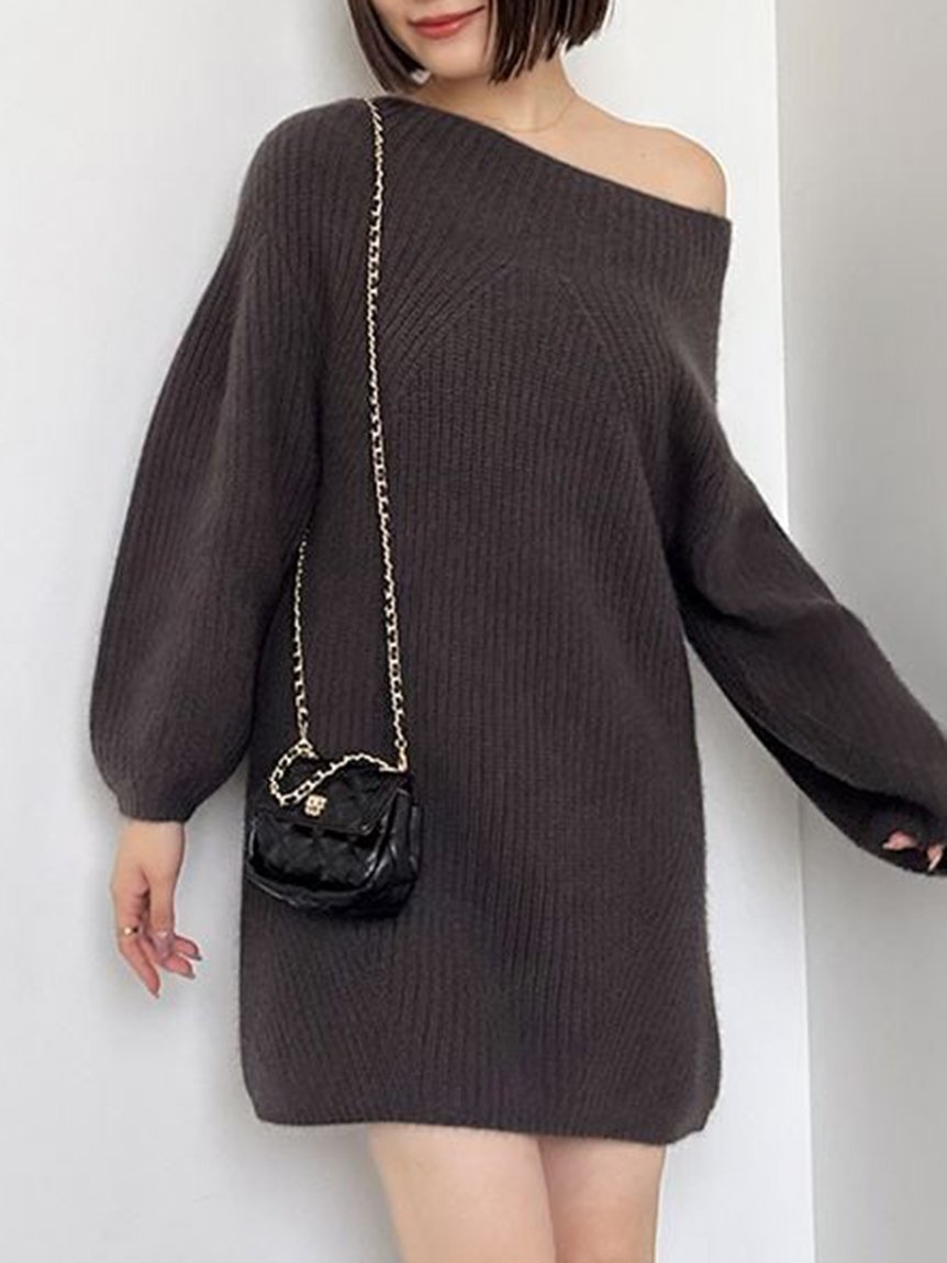 【スナイデル/SNIDEL】のラクーンミニニットワンピース 人気、トレンドファッション・服の通販 founy(ファニー) 　ファッション　Fashion　レディースファッション　Fashion for Women　ワンピース　Dresses　ニットワンピース　Knit Dresses　ウェーブ　Wavy Pattern　スマート　Smart, Elegant　定番　Standard, Basic Item　人気　Popular, Best Seller　おすすめ　Recommended / Our Picks　 other-1|ID: prp329100004745082 ipo3291000000034300537