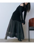 【スナイデル/SNIDEL】のSustainableコールドショルダーニットワンピース BLK[009]|ID:prp329100004745083
