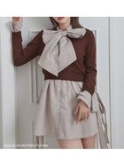 【スナイデル/SNIDEL】のレイヤードボウタイチュニック BRW[058]|ID:prp329100004745089