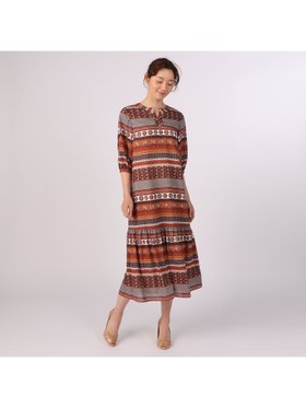 【スキャパ/SCAPA】のコモンサラサボーダーワンピース 人気、トレンドファッション・服の通販 founy(ファニー) ファッション Fashion レディースファッション Fashion for Women ワンピース Dresses バランス Balance, Style Balance ボーダー Border, Stripe |ID:prp329100004745099