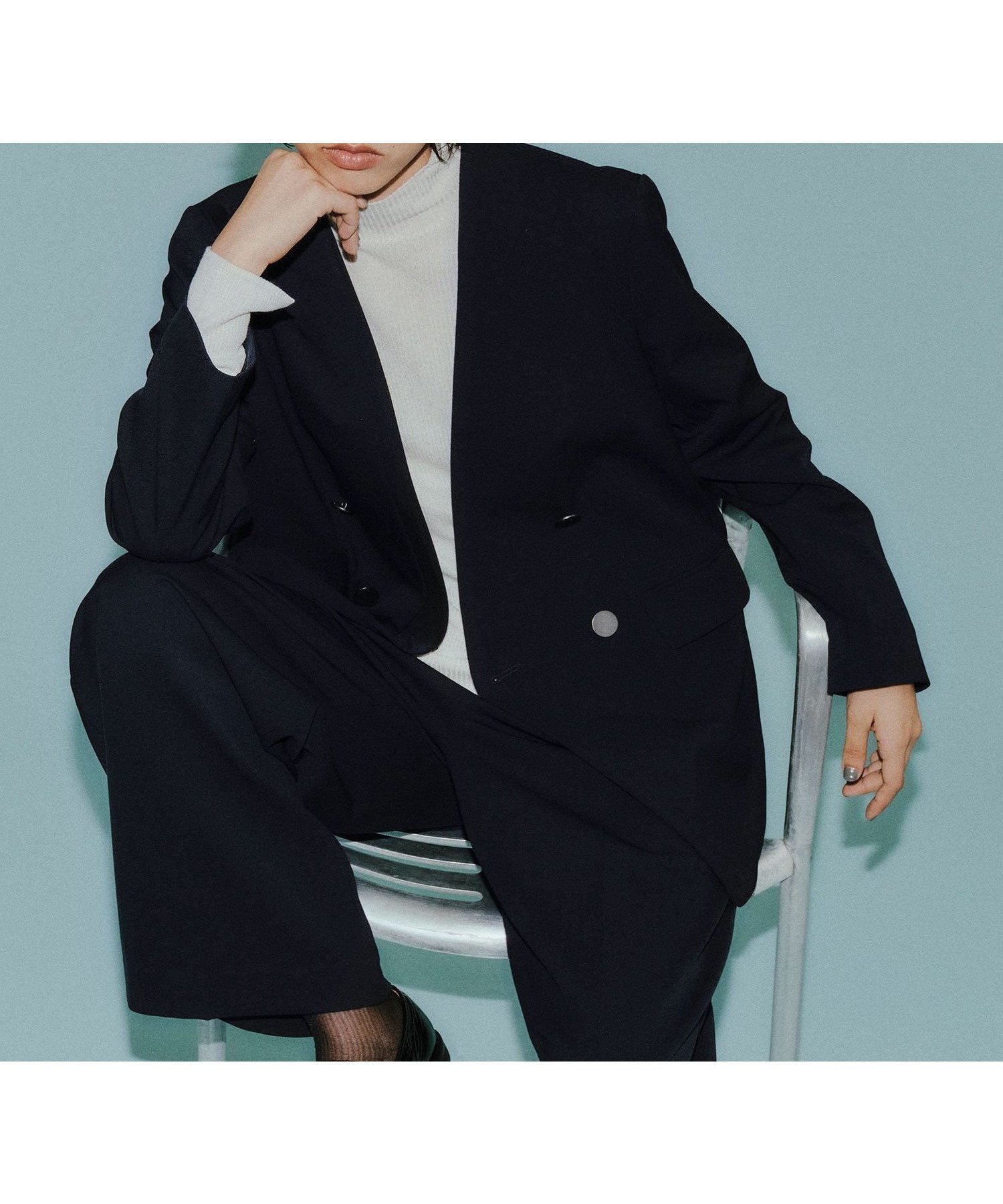【キャスト/CAST】の【CAST COLON】フェイクレイヤードウールジャケット インテリア・キッズ・メンズ・レディースファッション・服の通販 founy(ファニー) 　ファッション　Fashion　レディースファッション　Fashion for Women　アウター　Coat / Outerwear Collection　レディースジャケット・軽アウター　Jackets　A/W・秋冬　Autumn/Winter　ネイビー|ID: prp329100004745122 ipo3291000000034300869