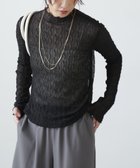 【フリーズマート/FREE'S MART】のウェーブ柄シアーインナーカットソー ブラック|ID: prp329100004745132 ipo3291000000034301014