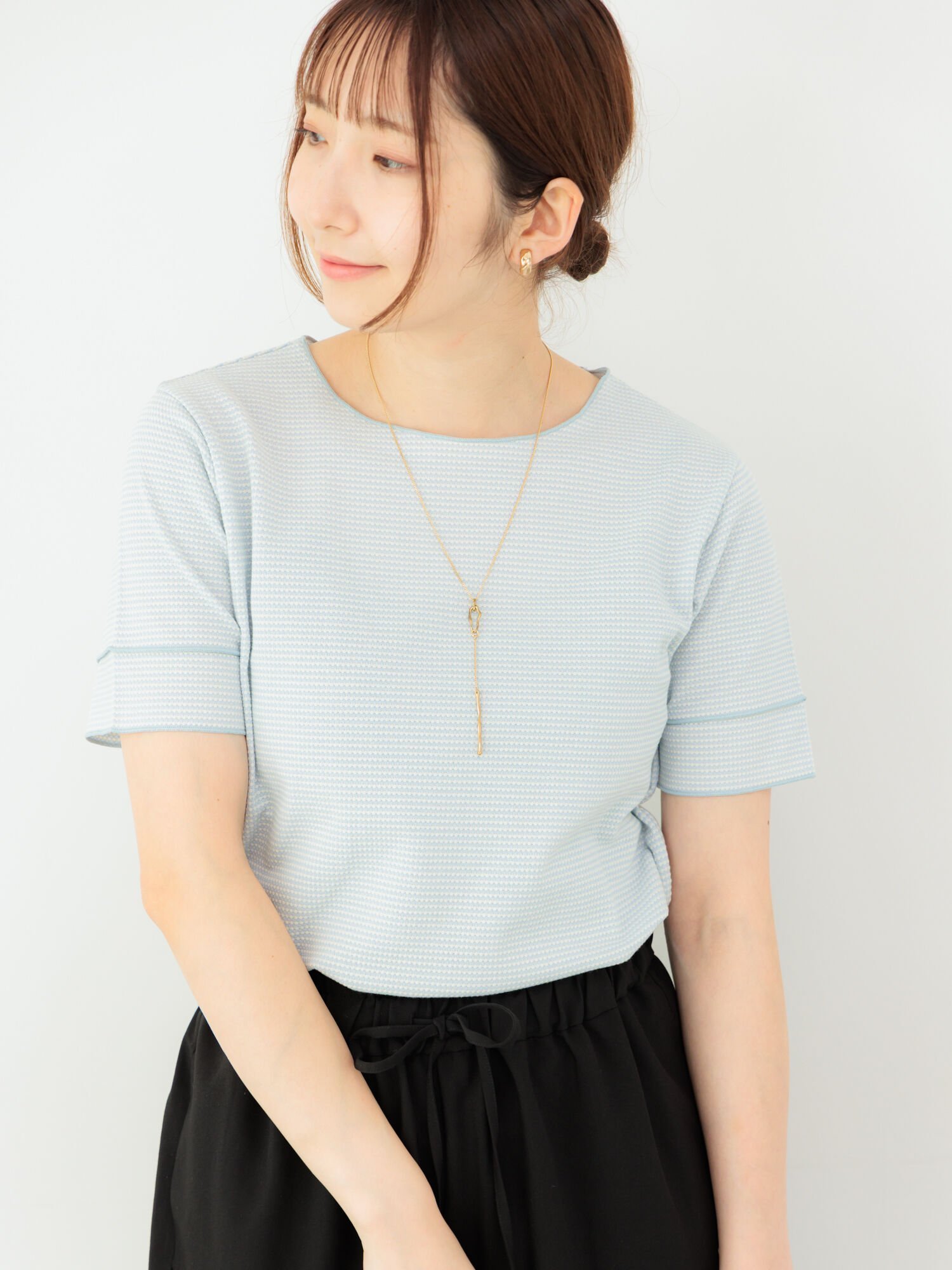 【テチチ/Te chichi】のポップコーンジャカードメロートップス インテリア・キッズ・メンズ・レディースファッション・服の通販 founy(ファニー)  ファッション Fashion レディースファッション Fashion for Women トップス・カットソー Cut & Sew Tops ジャカード/ジャガード Jacquard, Woven Pattern ブルー|ID: prp329100004745133 ipo3291000000034301029