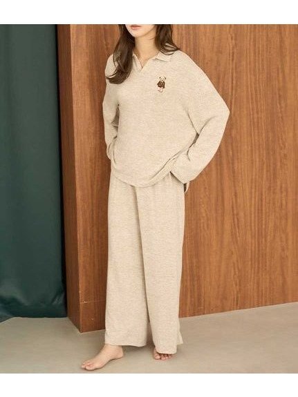 【スナイデル ホーム/SNIDEL HOME】のBearポロセットアップ インテリア・キッズ・メンズ・レディースファッション・服の通販 founy(ファニー) 　ファッション　Fashion　レディースファッション　Fashion for Women　セットアップ　Matching Sets　秋　Autumn　今秋　This Fall　ストレート　Straight, Straight Cut　スポーティ　Sporty, Casual Athletic　スマート　Smart, Elegant　セットアップ　Set-Up, Coordinated Outfit　トレンド　Trend, Trending Now　人気　Popular, Best Seller　ポケット　Pocket, Pocket Detail　ポロシャツ　Polo Shirt, Collared Tee　モチーフ　Motif, Design Theme　ロング　Long, Long-Length　A/W・秋冬　Autumn/Winter　おすすめ　Recommended / Our Picks　ギフト プレゼント　Gift / Present　BEG[037]|ID: prp329100004745135 ipo3291000000034371465