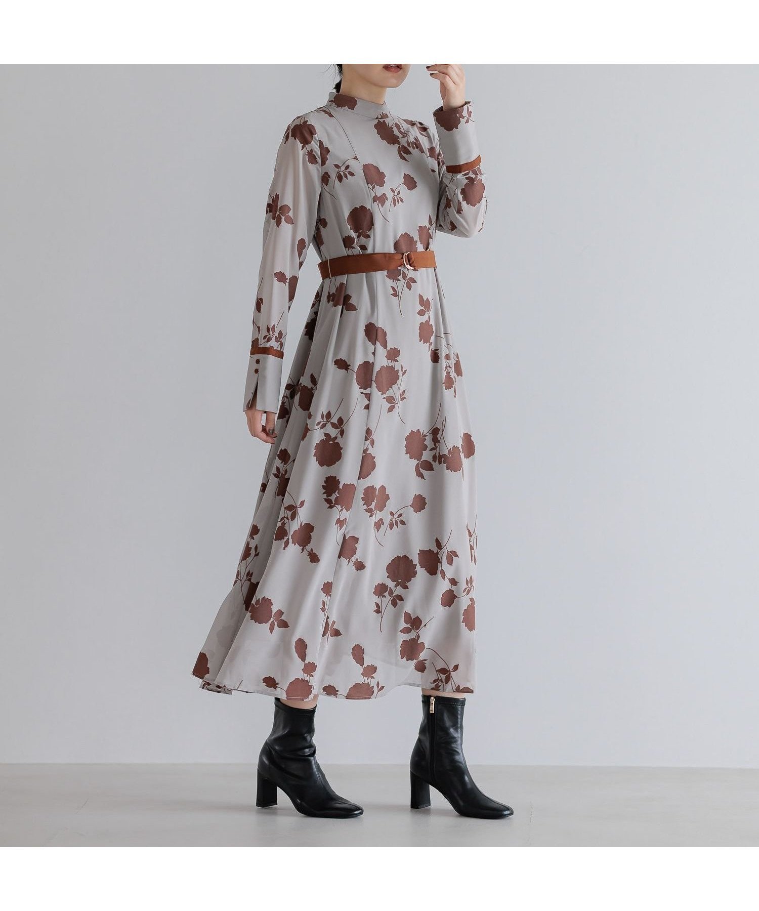 【アンデミュウ/Andemiu】のシアーフロッキーワンピース インテリア・キッズ・メンズ・レディースファッション・服の通販 founy(ファニー) 　ファッション　Fashion　レディースファッション　Fashion for Women　ワンピース　Dresses　クラシカル　Classical, Vintage-Inspired　フィット　Fit, Slim Fit　フレア　Flare, Flared　冬　Winter / This Winter　モカ|ID: prp329100004745144 ipo3291000000034301200