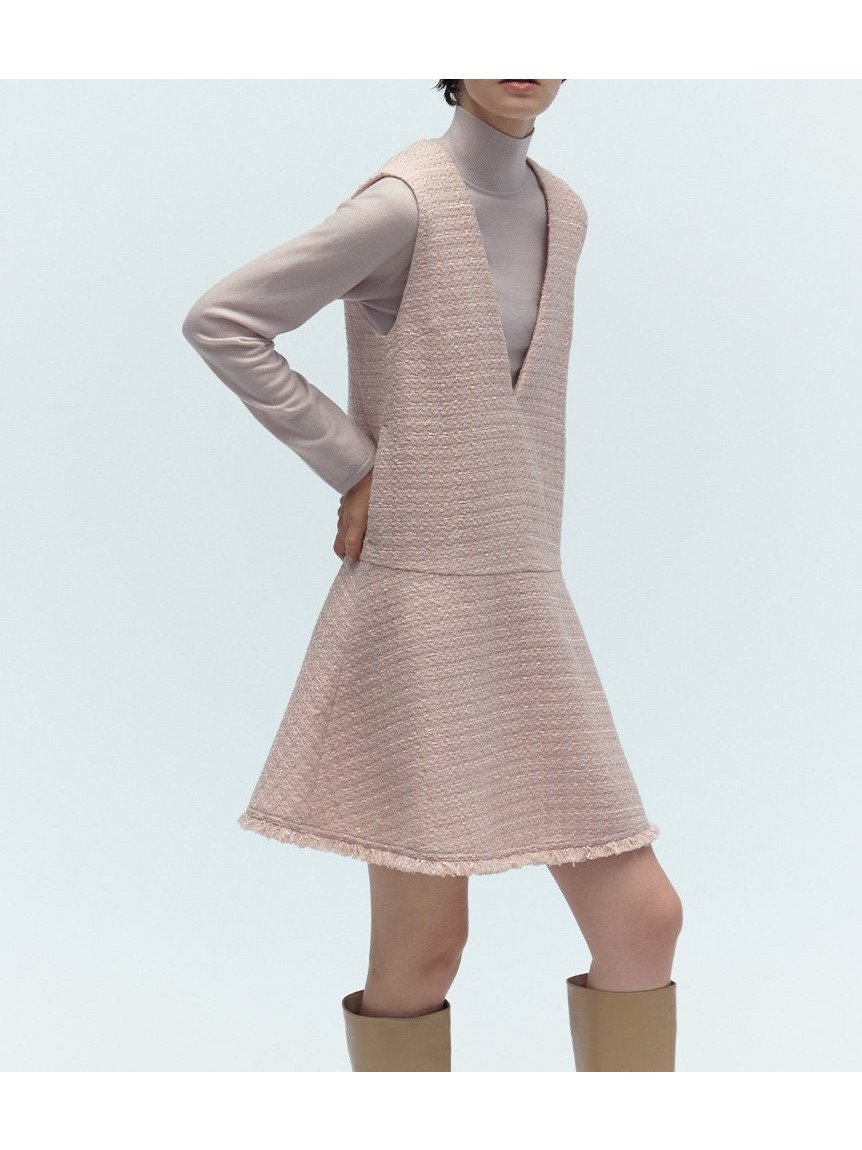 【セルフォード/CELFORD】のジャンスカセットアップ インテリア・キッズ・メンズ・レディースファッション・服の通販 founy(ファニー) 　ファッション　Fashion　レディースファッション　Fashion for Women　セットアップ　Matching Sets　おすすめ　Recommended / Our Picks　ジャンスカ　Jumper Skirt, Pinafore Dress　スマート　Smart, Elegant　タートルネック　Turtleneck, High Neck　ツイード　Twill, Twill Weave　フレアースカート　Flared Skirt, A-Line Skirt　LPNK[061]|ID: prp329100004745152 ipo3291000000034832139