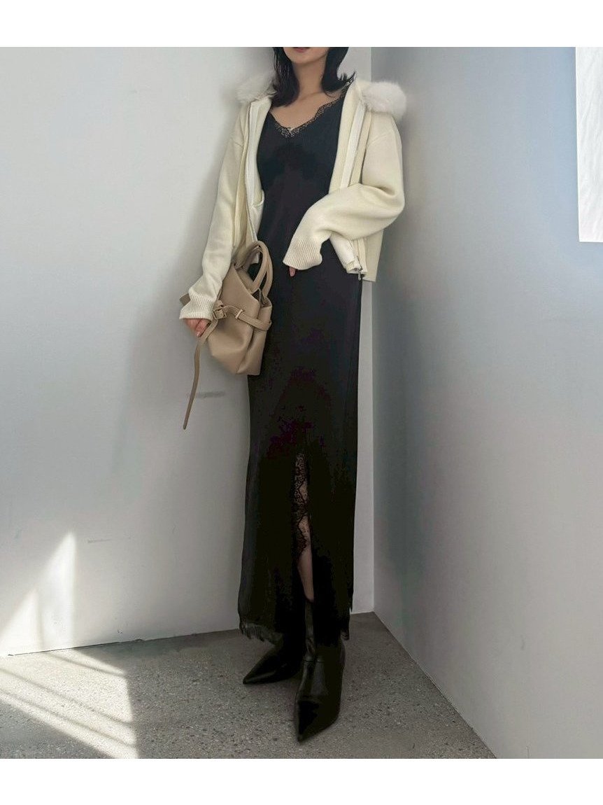 【フレイ アイディー/FRAY I.D】のWEB限定カラー レーストリムキャミワンピース 人気、トレンドファッション・服の通販 founy(ファニー)  ファッション Fashion レディースファッション Fashion for Women ワンピース Dresses キャミソールワンピース Camisole Dresses キャミソール Camisole, Spaghetti Strap Top 今季 This Season, Current Season サテン Satin, Glossy Fabric スマート Smart, Elegant スリット Slit, Slit Detail タートル Turtleneck, Turtle Collar トレンド Trend, Trending Now レース Lace, Lace Fabric おすすめ Recommended / Our Picks エレガント 上品 Elegant  other-1|ID: prp329100004745164 ipo3291000000034301381