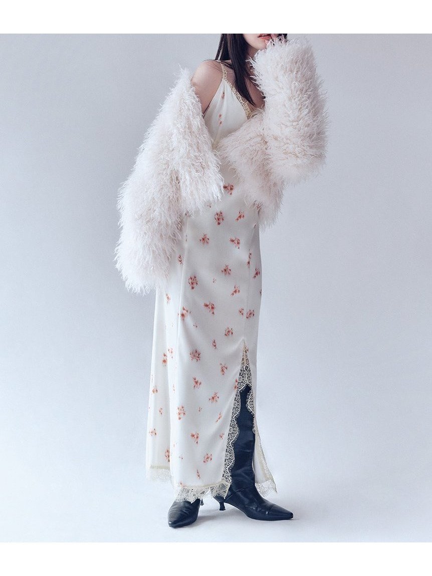 【フレイ アイディー/FRAY I.D】のWEB限定カラー レーストリムキャミワンピース インテリア・キッズ・メンズ・レディースファッション・服の通販 founy(ファニー) 　ファッション　Fashion　レディースファッション　Fashion for Women　ワンピース　Dresses　キャミソールワンピース　Camisole Dresses　キャミソール　Camisole, Spaghetti Strap Top　今季　This Season, Current Season　サテン　Satin, Glossy Fabric　スマート　Smart, Elegant　スリット　Slit, Slit Detail　タートル　Turtleneck, Turtle Collar　トレンド　Trend, Trending Now　レース　Lace, Lace Fabric　おすすめ　Recommended / Our Picks　エレガント 上品　Elegant　[限定]FLOWER[936]|ID: prp329100004745164 ipo3291000000034301387