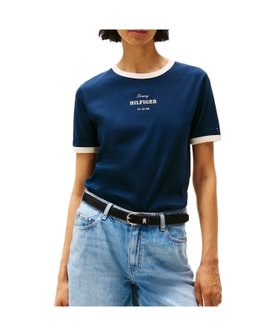 【トミーヒルフィガー/TOMMY HILFIGER】のモノタイプクルーネックトップス 人気、トレンドファッション・服の通販 founy(ファニー) ファッション Fashion レディースファッション Fashion for Women トップス・カットソー Cut & Sew Tops おすすめ Recommended / Our Picks アメリカン American Style クラシック Classic, Timeless Style ゴルフ Golf シンプル Simple, Minimal デニム Denim, Jeans Material モダン Modern, Contemporary ワンポイント One Point, Statement Accent 人気 Popular, Best Seller |ID:prp329100004745177