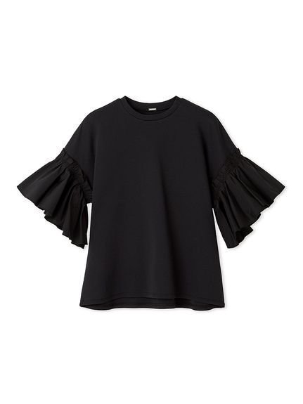 【ミラオーウェン/Mila Owen】のスリーブデザインカットドッキングトップス インテリア・キッズ・メンズ・レディースファッション・服の通販 founy(ファニー) 　雑誌掲載アイテム　Magazine Picks & Fashion Features　ファッション雑誌　Fashion Magazines　オッジ　Oggi　ファッション　Fashion　レディースファッション　Fashion for Women　トップス・カットソー　Cut & Sew Tops　9月号　September Issue　カットソー　Cut and Sewn Top　スマート　Smart, Elegant　ドッキング　Docking, Mixed Material　エレガント 上品　Elegant　夏　Summer　楽ちん　Easy Fit, Comfortable　雑誌　Magazine, Fashion Magazine　BLK[009]|ID: prp329100004745183 ipo3291000000034534079