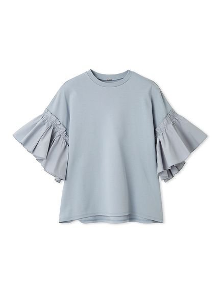 【ミラオーウェン/Mila Owen】のスリーブデザインカットドッキングトップス インテリア・キッズ・メンズ・レディースファッション・服の通販 founy(ファニー) 　雑誌掲載アイテム　Magazine Picks & Fashion Features　ファッション雑誌　Fashion Magazines　オッジ　Oggi　ファッション　Fashion　レディースファッション　Fashion for Women　トップス・カットソー　Cut & Sew Tops　9月号　September Issue　カットソー　Cut and Sewn Top　スマート　Smart, Elegant　ドッキング　Docking, Mixed Material　エレガント 上品　Elegant　夏　Summer　楽ちん　Easy Fit, Comfortable　雑誌　Magazine, Fashion Magazine　LBLU[081]|ID: prp329100004745183 ipo3291000000034534081