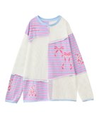 【キャンディストリッパー/Candy Stripper】のHEARTFUL FRIENDS PATCH WORK TOPS OFF WHITE×PINK|ID: prp329100004745206 ipo3291000000034301893