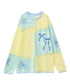 【キャンディストリッパー/Candy Stripper】のHEARTFUL FRIENDS PATCH WORK TOPS LIGHT YELLOW×LIGHT BLUE|ID: prp329100004745206 ipo3291000000034301895