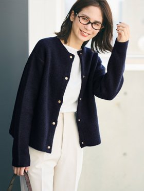 【コカ/COCA】のダブルフェイスニットカーディガン 人気、トレンドファッション・服の通販 founy(ファニー) ファッション Fashion レディースファッション Fashion for Women トップス・カットソー Cut & Sew Tops ニット Knit Tops & Sweaters カーディガン・羽織り Layered Style Cardigans |ID:prp329100004745229