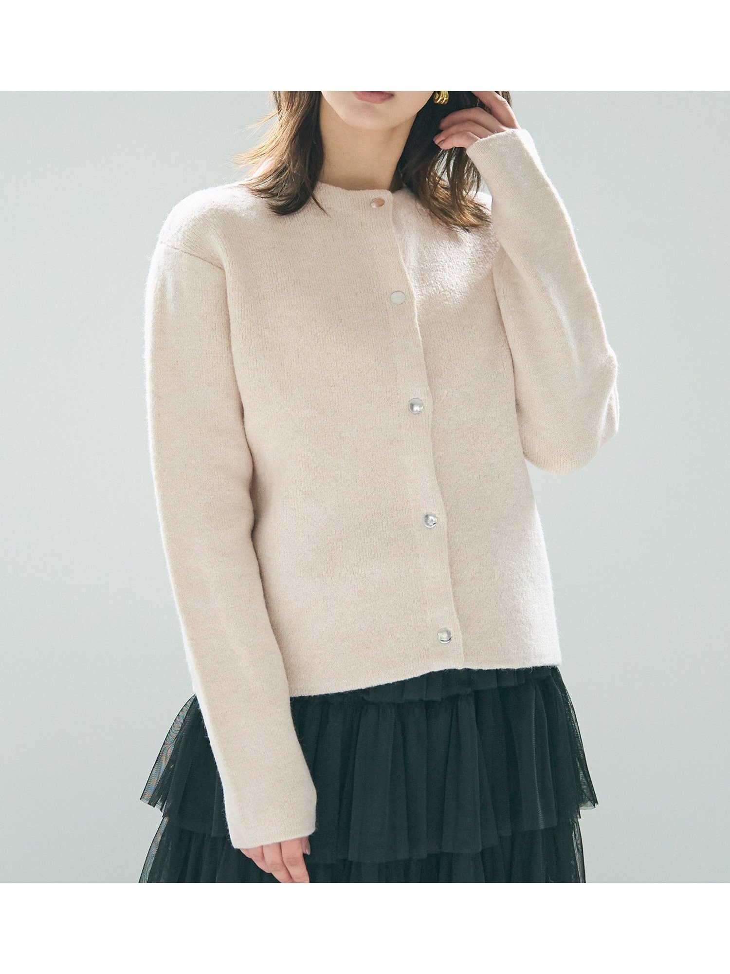 【コカ/COCA】のダブルフェイスニットカーディガン インテリア・キッズ・メンズ・レディースファッション・服の通販 founy(ファニー) 　ファッション　Fashion　レディースファッション　Fashion for Women　トップス・カットソー　Cut & Sew Tops　ニット　Knit Tops & Sweaters　カーディガン・羽織り　Layered Style Cardigans　Lt.beige|ID: prp329100004745229 ipo3291000000034302237