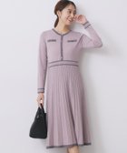 【インデックス/INDEX】のバイカラードッキング風ニットワンピース【洗濯機OK/抗ピル】 ピンクベージュ|ID: prp329100004745233 ipo3291000000034653043