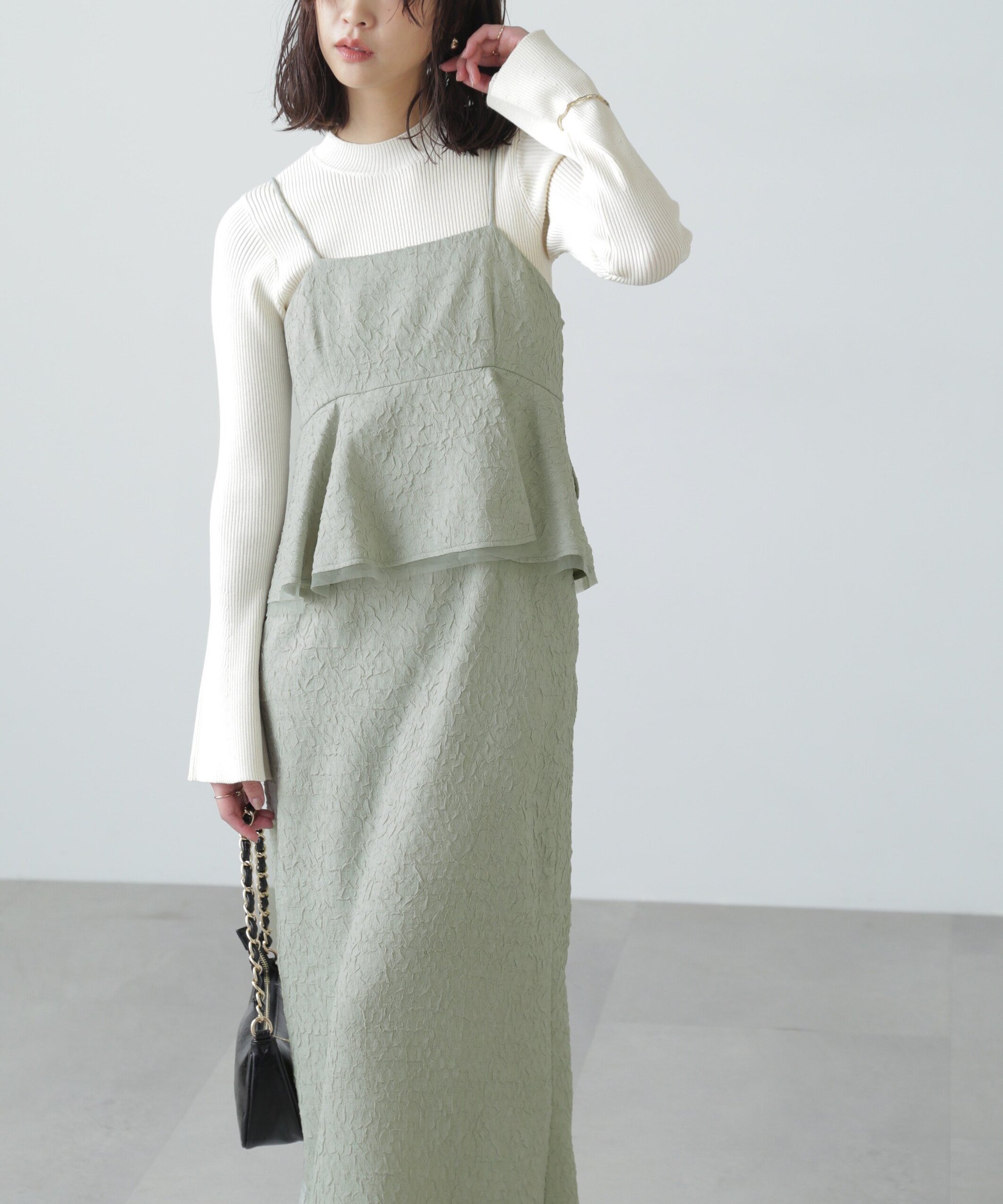 【フリーズマート/FREE'S MART】のペプラムフリルキャミワンピース インテリア・キッズ・メンズ・レディースファッション・服の通販 founy(ファニー) ファッション Fashion レディースファッション Fashion for Women ワンピース Dresses キャミソールワンピース Camisole Dresses おすすめ Recommended / Our Picks インナー Innerwear シアー Sheer, See-Through ジャケット Jacket, Outerwear スリット Slit, Slit Detail チュール Tulip, Tulip Motif トリミング Trimming, Decorative Edge フリル Frill, Ruffle ペプラム Peplum, Flared Hem ミントグリーン|ID: prp329100004745265 ipo3291000000034824576