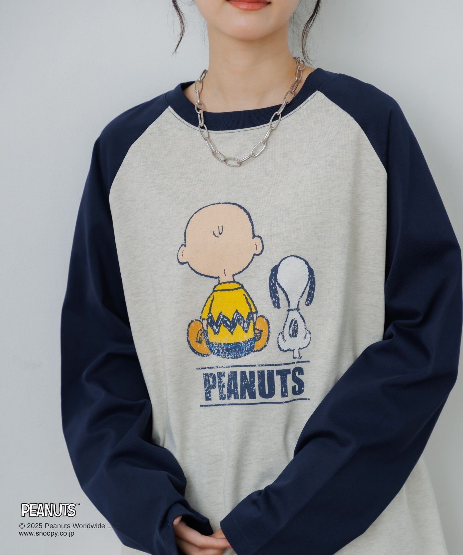 【レトロガール/RETRO GIRL】のPEANUTSラグランロンT インテリア・キッズ・メンズ・レディースファッション・服の通販 founy(ファニー) 　ファッション　Fashion　レディースファッション　Fashion for Women　トップス・カットソー　Cut & Sew Tops　ロングTシャツ・Tシャツ　Longline T-Shirts & Tees　おすすめ　Recommended / Our Picks　キャップ　Cap, Baseball Cap　コラボ　Collaboration, Collab　トレンド　Trend, Trending Now　フロント　Front, Front Design　プリント　Print, Printed Pattern　ベーシック　Basic, Essential　秋　Autumn　ブルー|ID: prp329100004745269 ipo3291000000034436661
